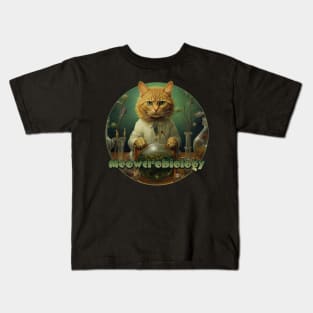 Schrodinger's Cat-titude: A Meowcrobiologist's Guide to Quantum Purr-ticles Kids T-Shirt